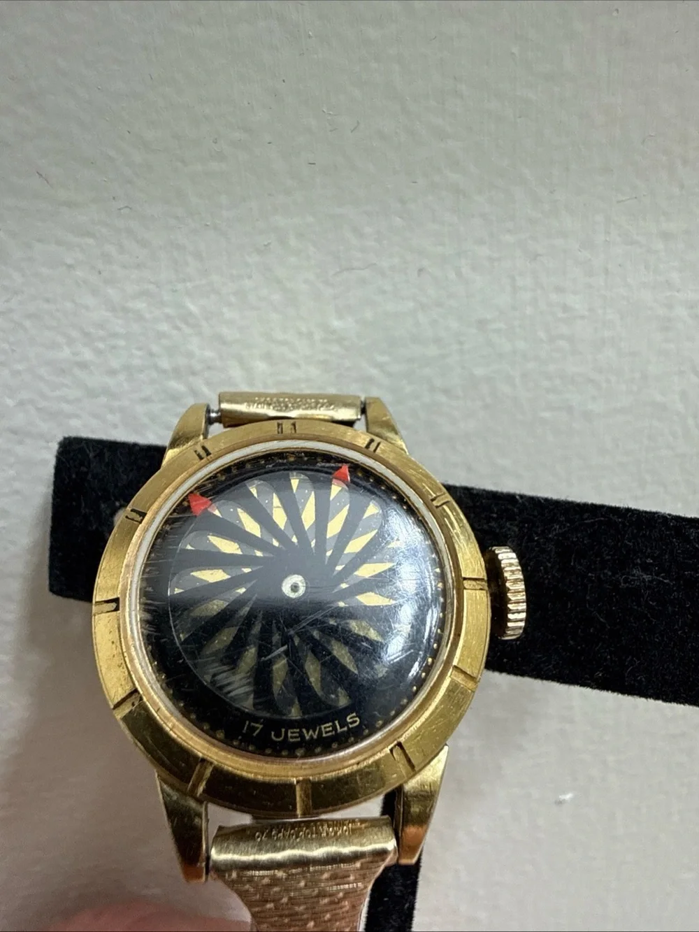 VINTAGE ERNEST BOREL KALEIDOSCOPE LADIES E WATCH=RUN